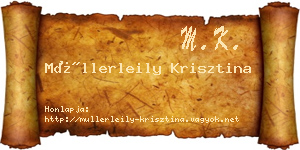 Müllerleily Krisztina névjegykártya
